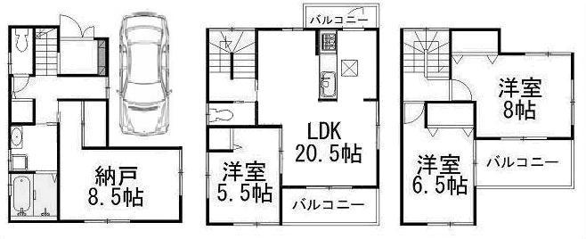 Floor plan. 31,800,000 yen, 4LDK, Land area 68.71 sq m , Building area 119.34 sq m 1 issue areas 32,800,000 yen