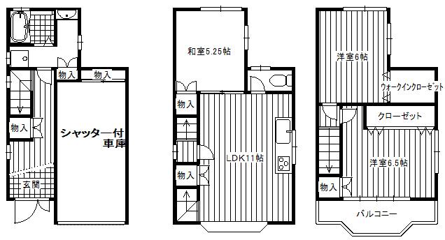 Floor plan. 17.8 million yen, 3LDK, Land area 42.18 sq m , Building area 90.85 sq m