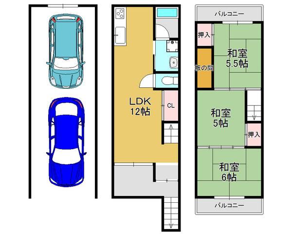 Floor plan. 12.5 million yen, 3LDK, Land area 51.76 sq m , Building area 102.65 sq m spacious 4LDK + multi-purpose hall ☆ 