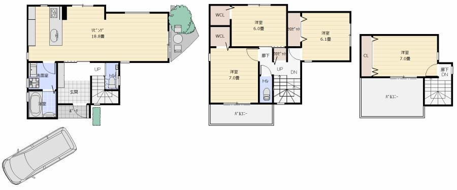 Floor plan. 290m until cedar pharmacy Hayashiji shop