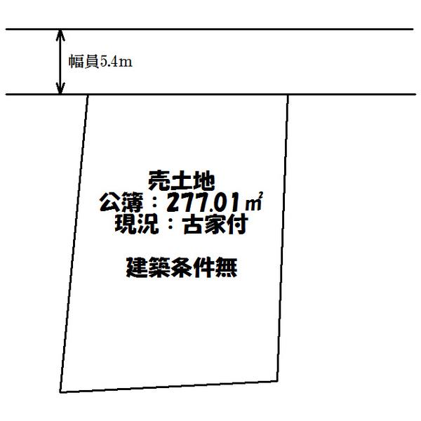 Compartment figure. Land price 46,200,000 yen, Land area 277.01 sq m