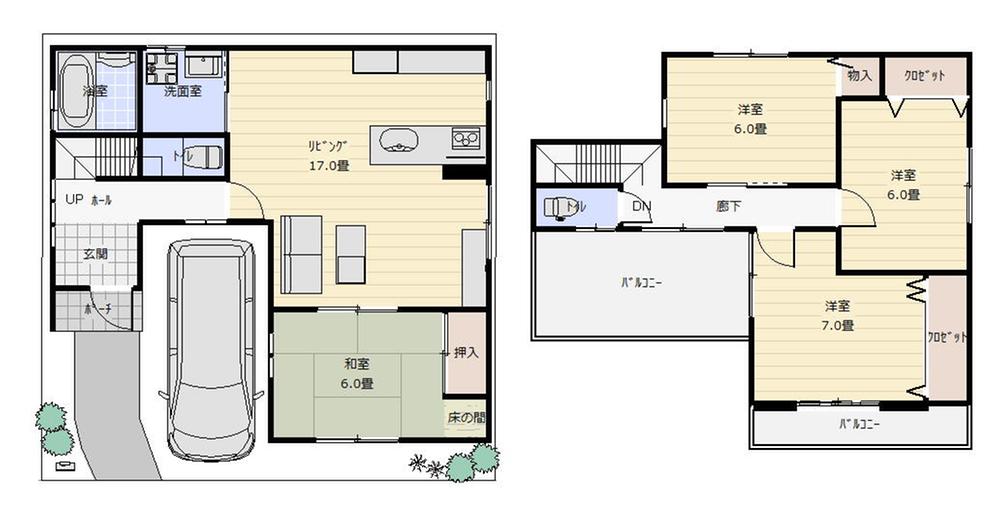 Floor plan. Price 27,800,000 yen, 4LDK, Land area 87.09 sq m , Building area 98.82 sq m