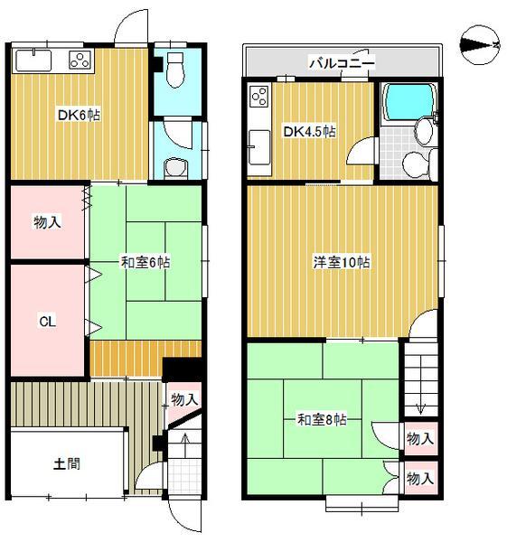 Floor plan. 10.8 million yen, 3DK, Land area 59.14 sq m , Building area 81.2 sq m