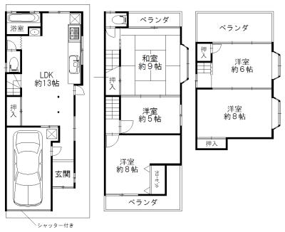 Floor plan. 11.8 million yen, 5LDK, Land area 84.39 sq m , Building area 121.47 sq m Floor
