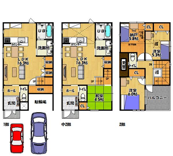 Floor plan. 32,800,000 yen, 4LDK, Land area 99.85 sq m , Building area 99.63 sq m