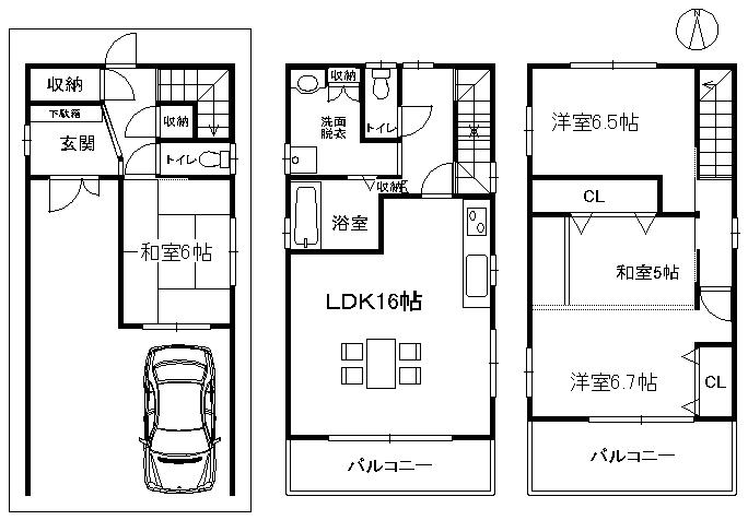 Floor plan. 25,800,000 yen, 4LDK, Land area 60 sq m , Building area 114.24 sq m