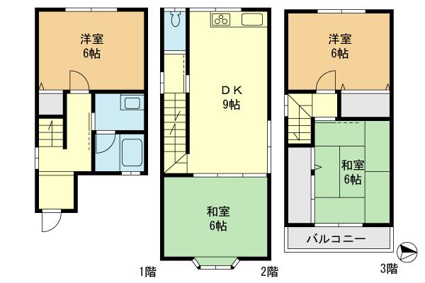 Floor plan. 15.8 million yen, 4DK, Land area 46.15 sq m , Building area 79.87 sq m floor plan