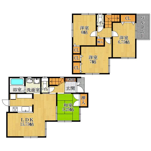 Floor plan. 29,800,000 yen, 4LDK, Land area 88.64 sq m , Building area 91.93 sq m