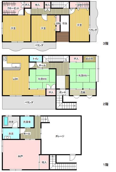 Floor plan. 45 million yen, 7LDK, Land area 132.42 sq m , Building area 220.27 sq m