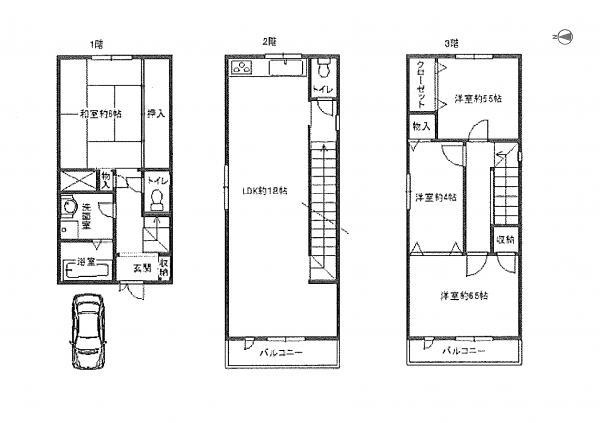 Floor plan. 20.8 million yen, 4LDK, Land area 58.47 sq m , Building area 95.2 sq m