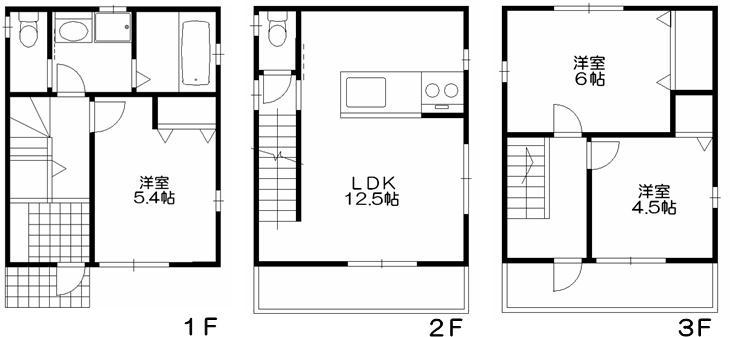 Floor plan. 19,800,000 yen, 3LDK, Land area 39.52 sq m , Building area 72.9 sq m