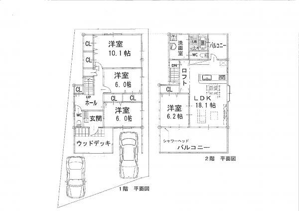 Floor plan. 36,800,000 yen, 4LDK, Land area 132.58 sq m , Building area 119.43 sq m