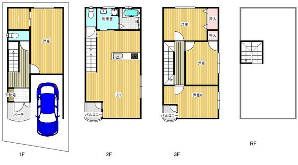 Floor plan. 33,800,000 yen, 4LDK, Land area 63.59 sq m , Building area 118.03 sq m