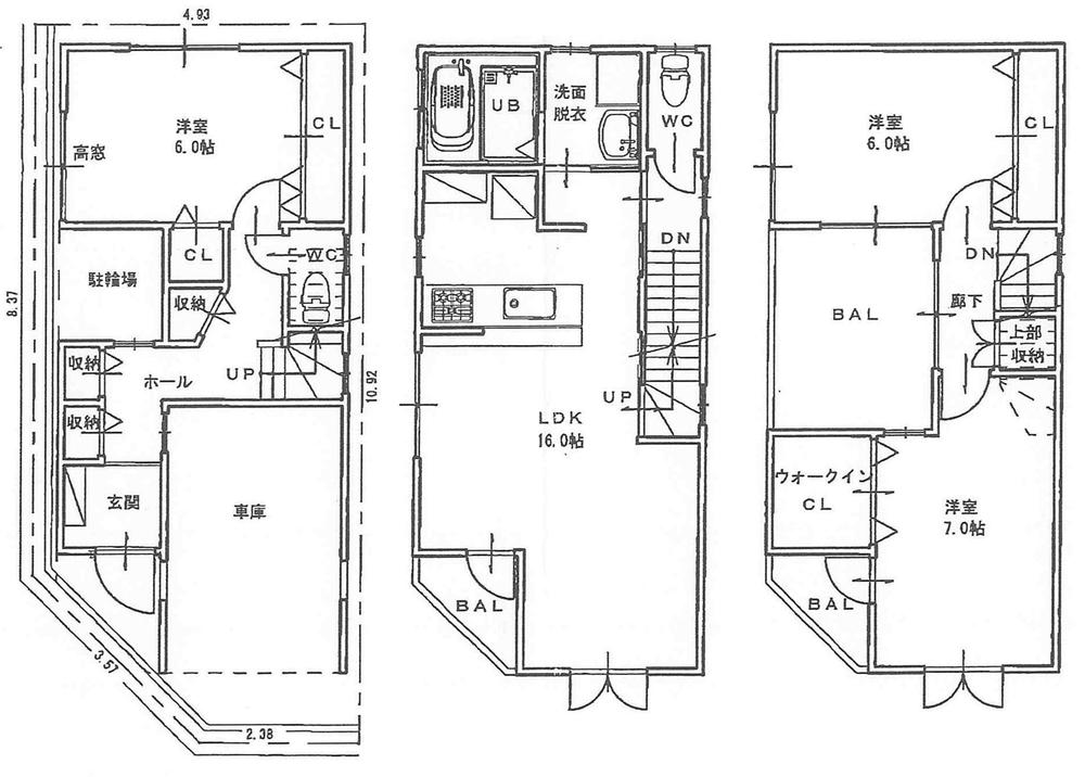Floor plan. 23.8 million yen, 3LDK, Land area 50.27 sq m , Building area 103.78 sq m