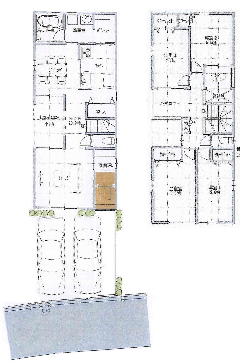 Floor plan. 27,800,000 yen, 4LDK, Land area 92.67 sq m , Building area 100 sq m