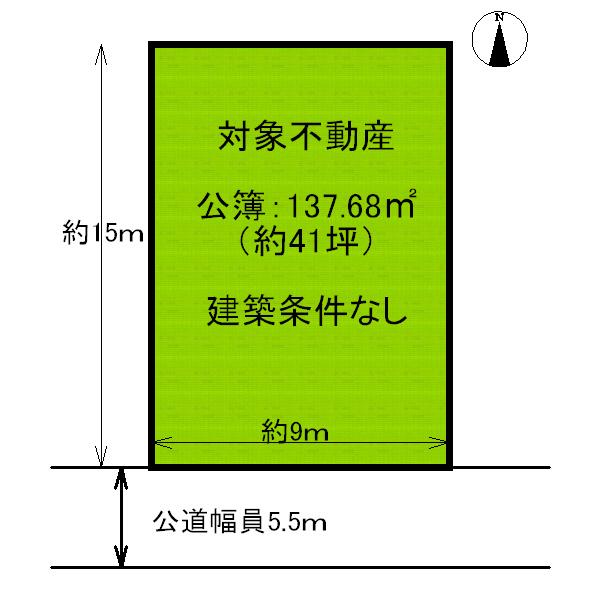 Compartment figure. Land price 22 million yen, Land area 137.68 sq m
