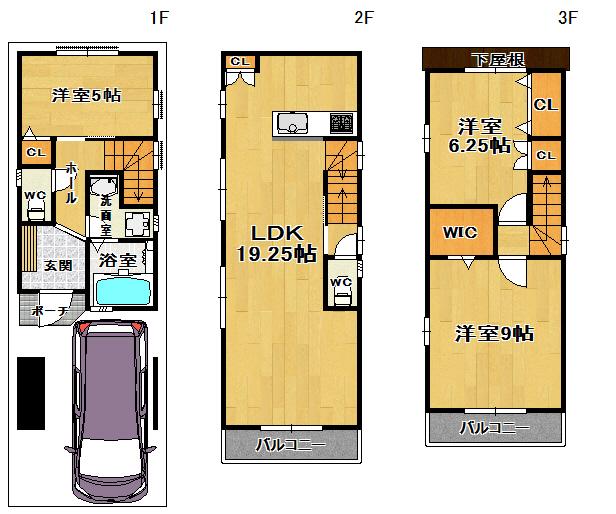 Floor plan. 26,800,000 yen, 3LDK, Land area 68 sq m , There is likely to be changed by the guidance of building area 91.53 sq m administrative.