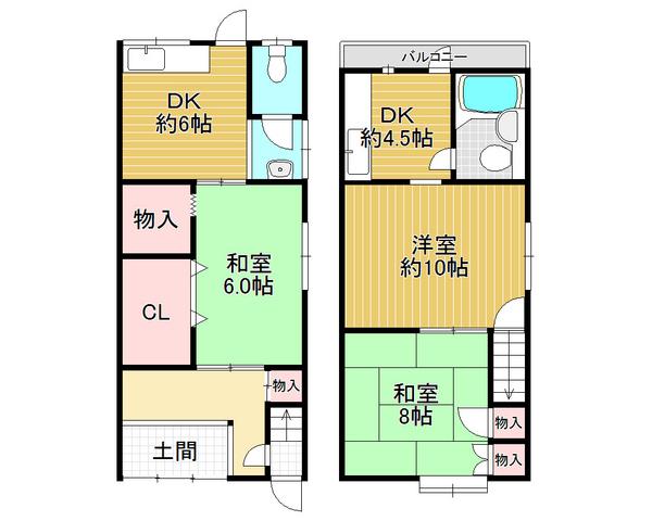 Floor plan. 10.8 million yen, 3DK, Land area 59.14 sq m , Building area 81.2 sq m