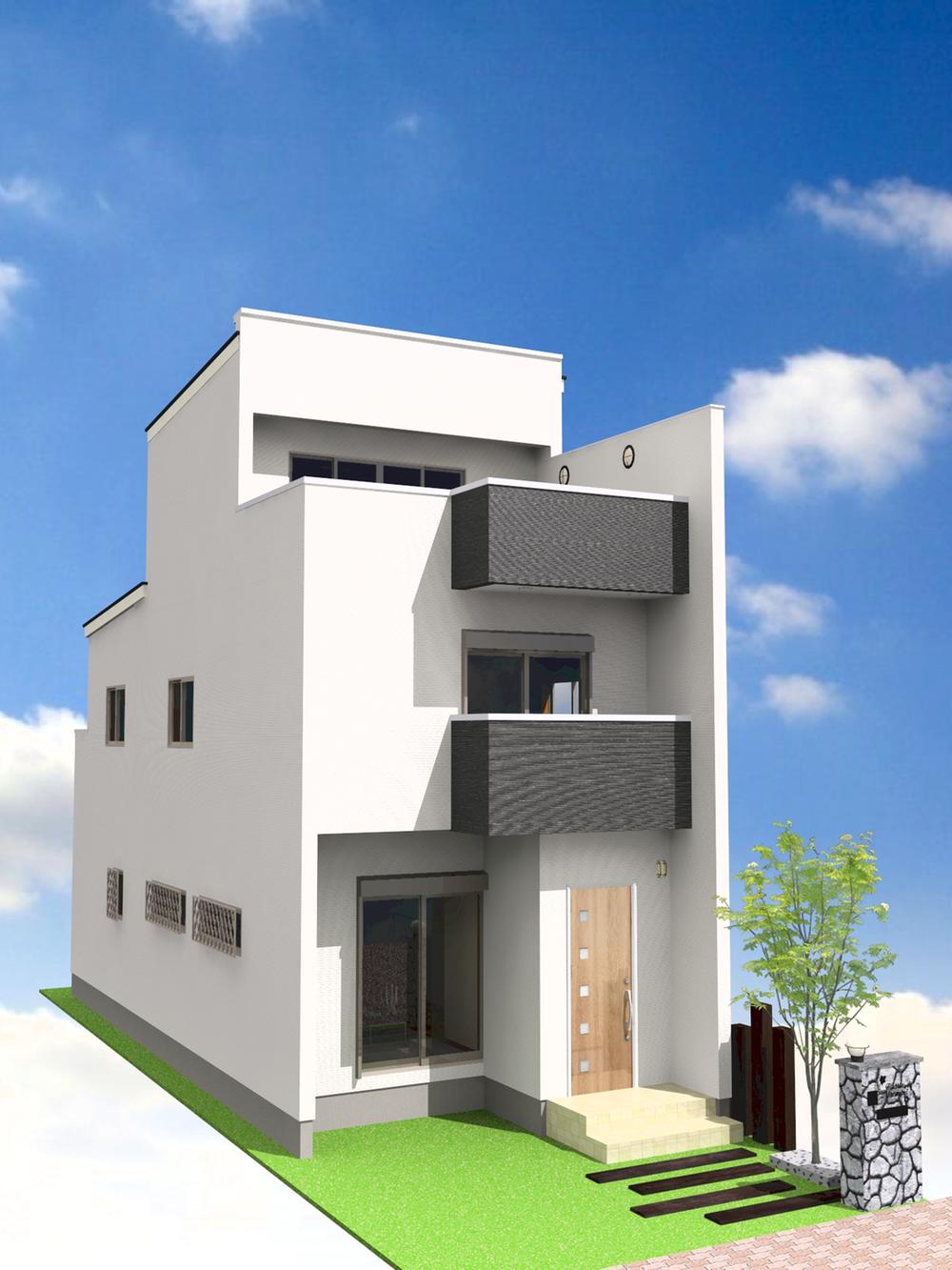 Rendering (appearance). Model house complete image