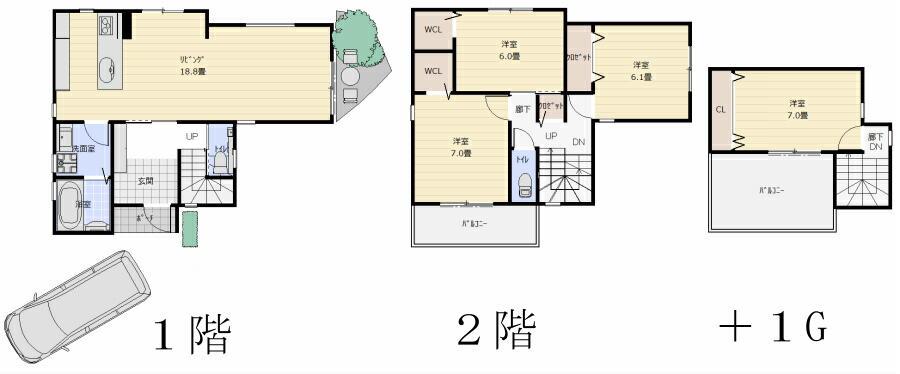 Floor plan. Price 30,800,000 yen, 4LDK, Land area 99.66 sq m , Building area 111.78 sq m