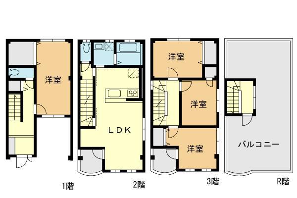 Floor plan. 33,800,000 yen, 4LDK, Land area 63.59 sq m , Building area 118.03 sq m floor plan