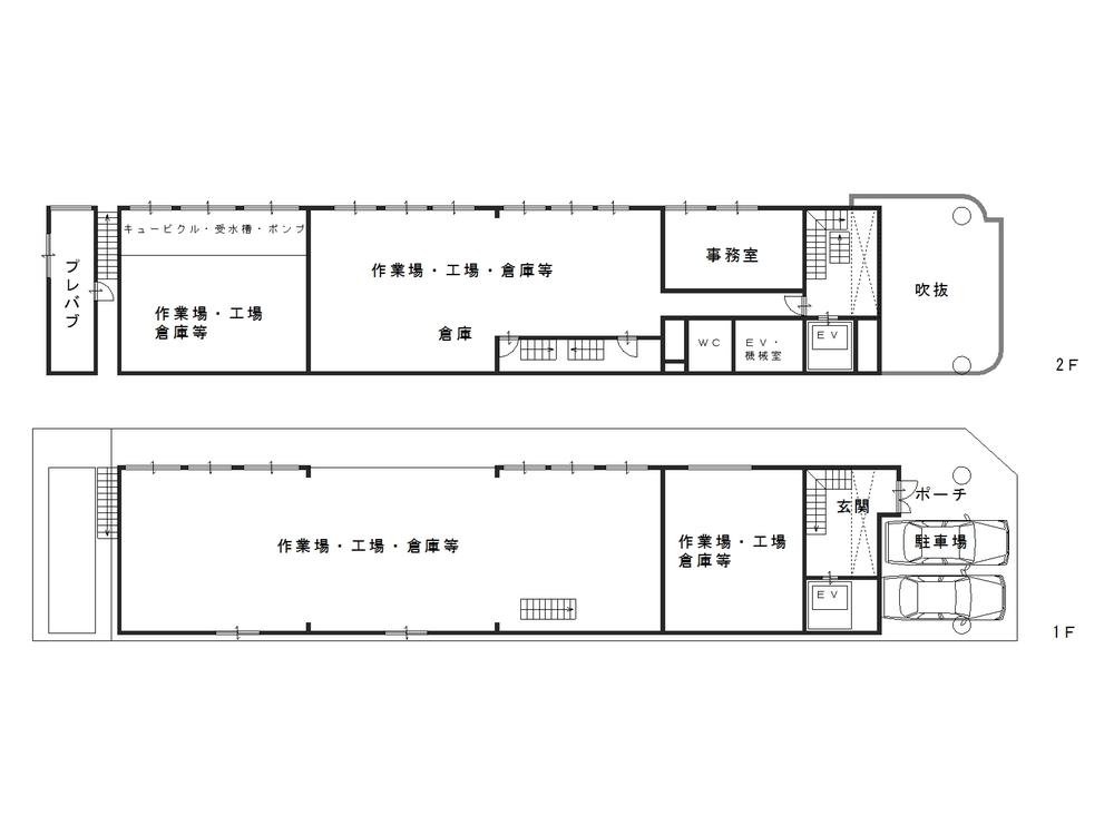 Floor plan. 123 million yen, 6LDDKK + S (storeroom), Land area 330 sq m , Building area 1,015.45 sq m 1 floor ・ Second floor plan view of the