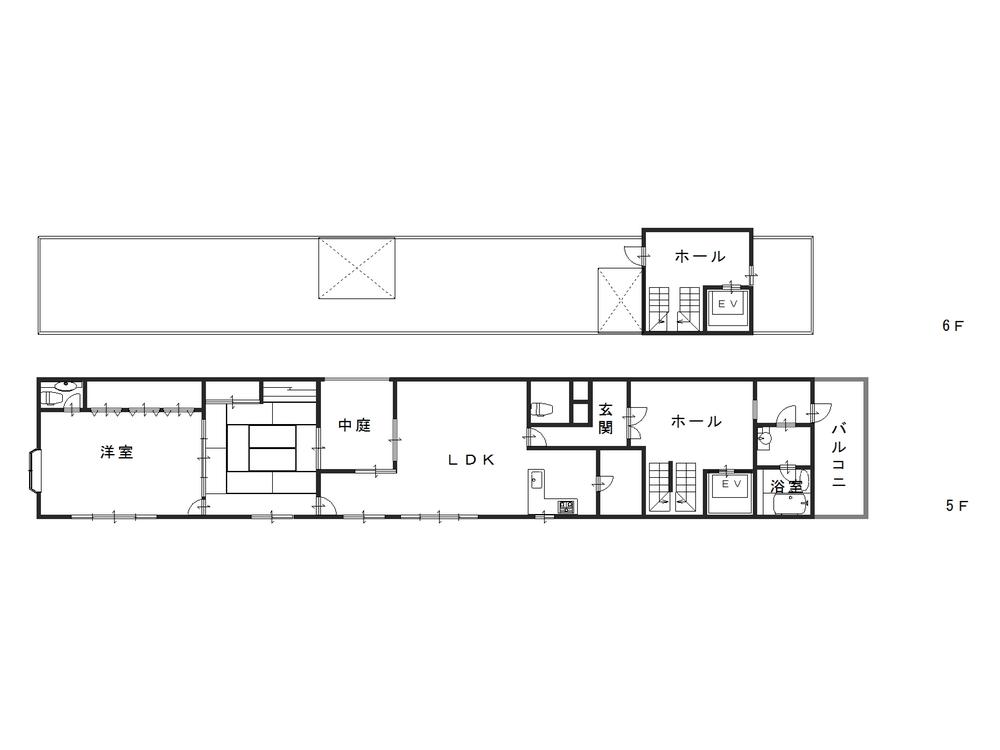 Floor plan. 123 million yen, 6LDDKK + S (storeroom), Land area 330 sq m , Building area 1,015.45 sq m 5 floor ・ 6 floor plan view of the