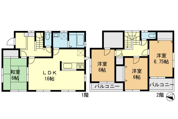 Floor plan. 30,800,000 yen, 4LDK, Land area 101.19 sq m , Building area 103.92 sq m