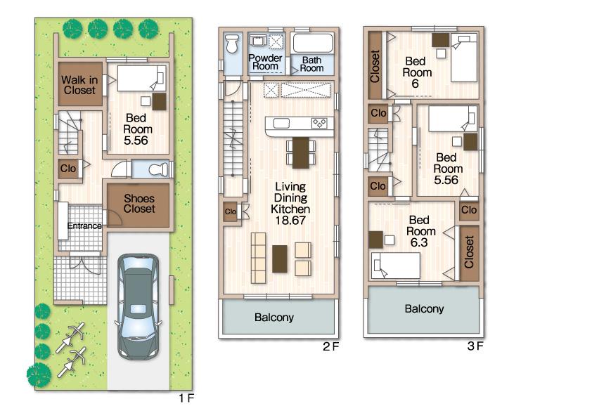 Floor plan. 26,800,000 yen, 4LDK + S (storeroom), Land area 75.04 sq m , Building area 109.98 sq m floor plan be changed