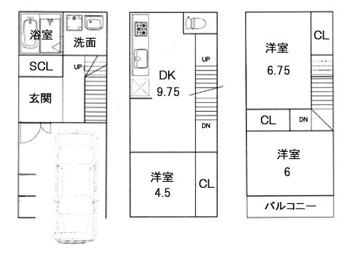 Floor plan. 19,800,000 yen, 3LDK, Land area 44.05 sq m , It is a building area of ​​89.1 sq m Mato plan view. Change is possible.