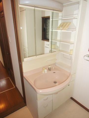 Wash basin, toilet. There is a wash basin also in shampoo dresser 3F