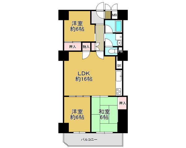 Floor plan. 3LDK, Price 13.8 million yen, Footprint 228.09 sq m , Balcony area 7.2 sq m
