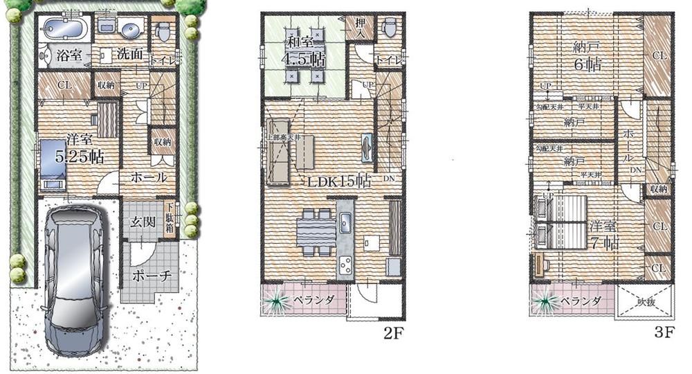 Floor plan. (No. 14 locations (in the model House published)), Price 38,250,000 yen, 4LDK, Land area 64.95 sq m , Building area 115.68 sq m