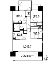 Floor: 3LDK, occupied area: 74.85 sq m, Price: 33.5 million yen