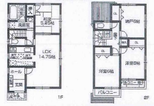 Floor plan. 30,800,000 yen, 4LDK, Land area 112.32 sq m , Building area 92.34 sq m 4LDK of floor plan + is with a car space