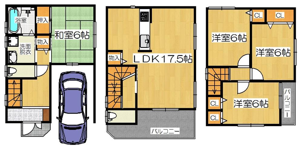 Floor plan. (No. 1 point), Price 30,800,000 yen, 4LDK, Land area 64.8 sq m , Building area 113.68 sq m