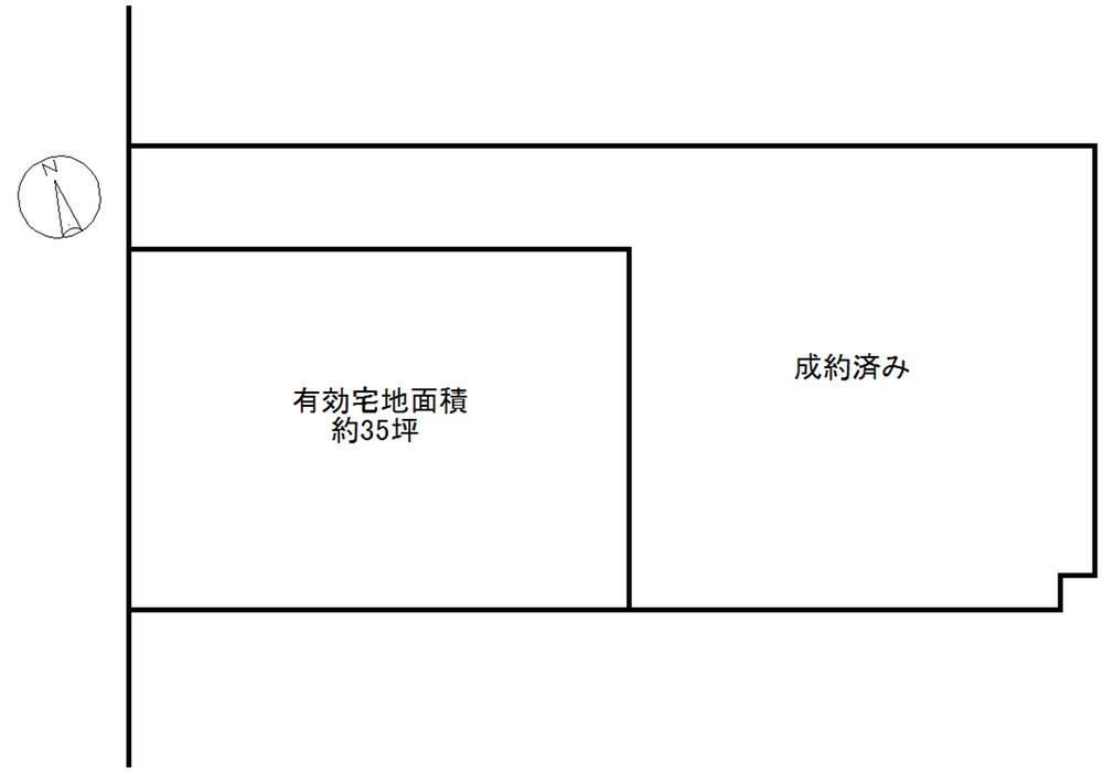 Compartment figure. Land price 14.8 million yen, Land area 130.8 sq m present situation vacant lot! Garden two-story! 