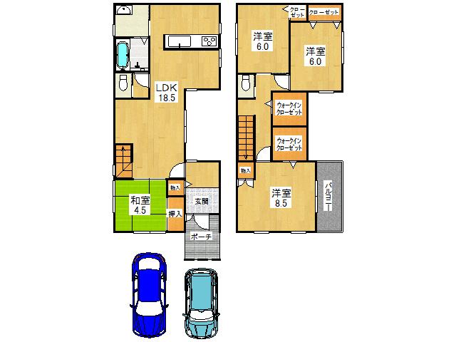 Floor plan. 47,800,000 yen, 4LDK, Land area 117.9 sq m , Building area 109.69 sq m