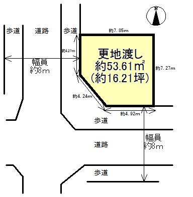 Compartment figure. Land price 19,800,000 yen, Land area 53.61 sq m