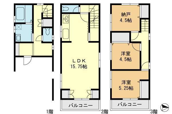 Floor plan. 23.8 million yen, 3LDK, Land area 59.85 sq m , Building area 82.62 sq m floor plan