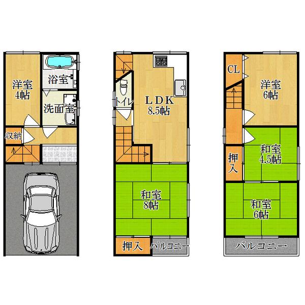 Floor plan. 17.8 million yen, 5DK, Land area 47.32 sq m , Building area 96.26 sq m