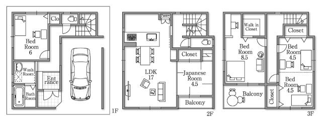 Floor plan. 33,800,000 yen, 4LDK, Land area 62.67 sq m , Floor free per building area 135.27 sq m reference plan