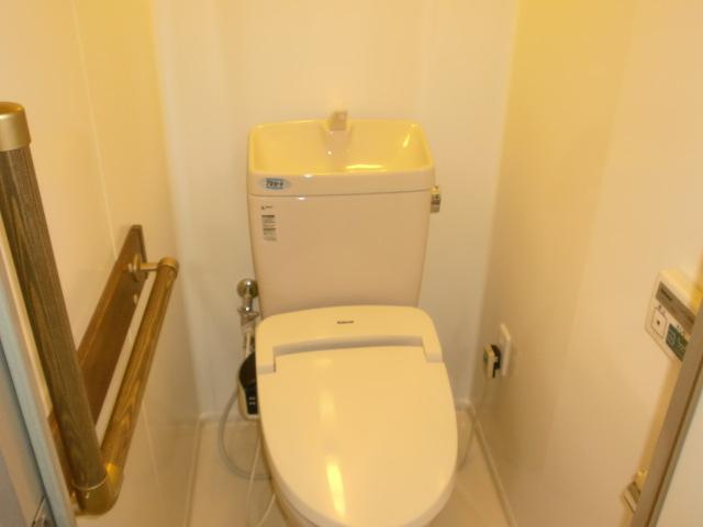 Toilet.  ■ Also it comes with handrail