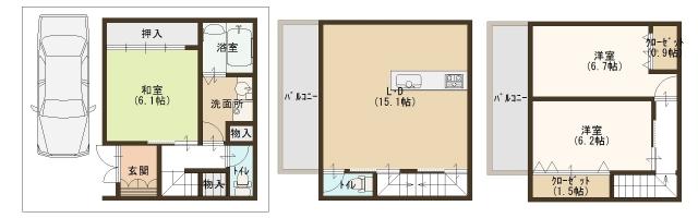 Floor plan. 24,800,000 yen, 3LDK, Land area 71 sq m , Building area 95 sq m