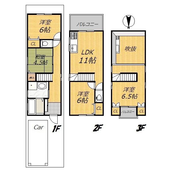 Floor plan. 25,800,000 yen, 4LDK, Land area 84.84 sq m , Building area 90.72 sq m south-facing balcony is nice house. 