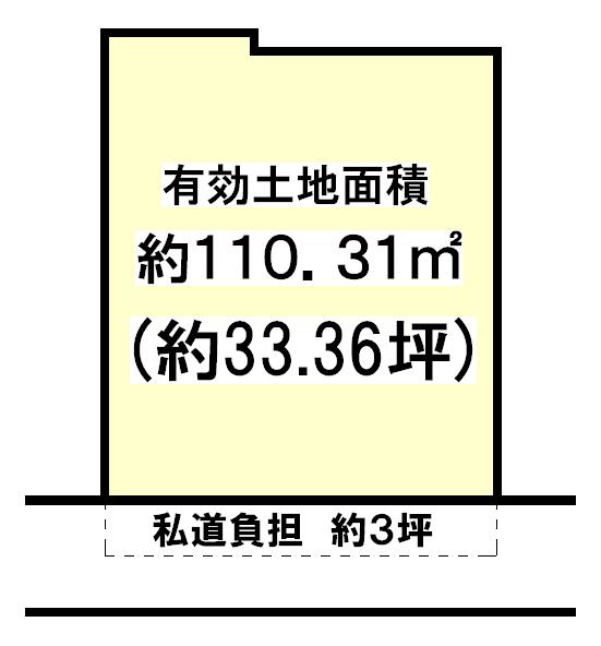 Compartment figure. Land price 25,800,000 yen, Land area 110.31 sq m   ■ Land about 33.36 square meters