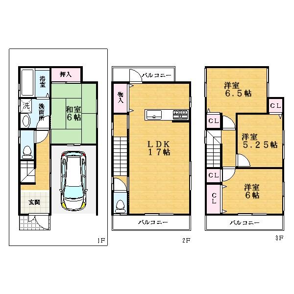 Floor plan. 31,800,000 yen, 4LDK, Land area 62.97 sq m , Building area 111.63 sq m