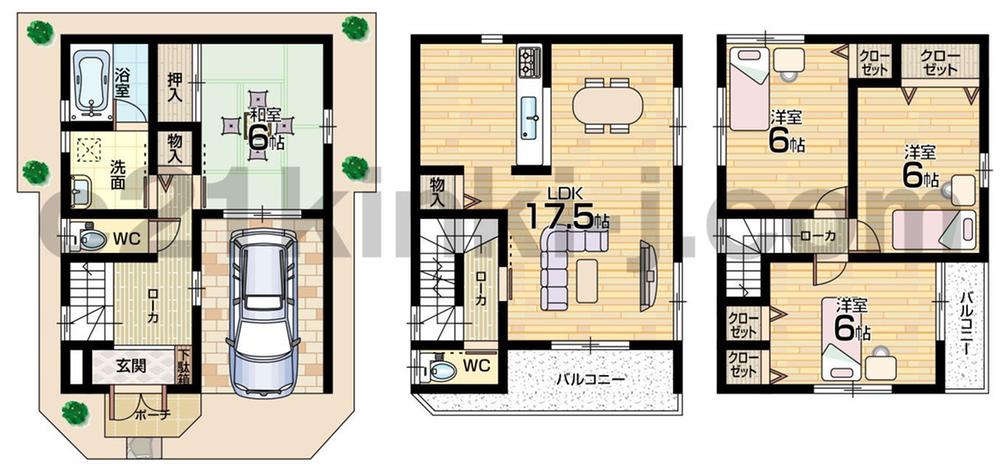 Floor plan. (No. 1 point), Price 30,800,000 yen, 4LDK, Land area 64.8 sq m , Building area 113.68 sq m