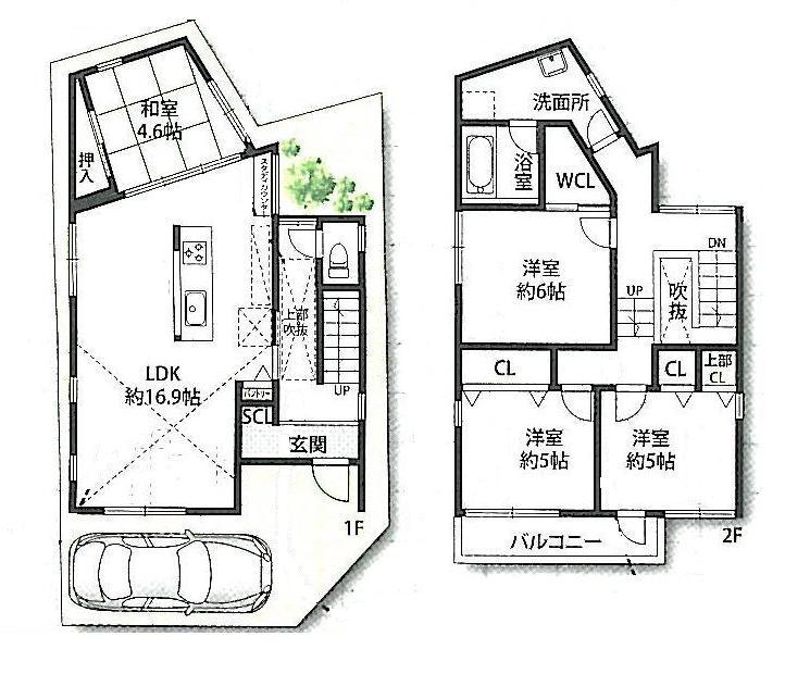 Floor plan. (No. 2 locations), Price 35,800,000 yen, 4LDK, Land area 76.42 sq m , Building area 100 sq m