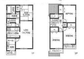 Floor plan. 30,800,000 yen, 4LDK, Land area 112.32 sq m , Building area 92.34 sq m